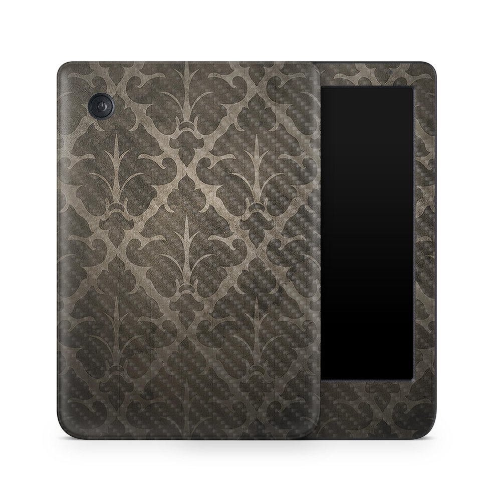 Carbon Fiber E-Reader Skin Compatible with Kobo Clara Colour (2024) - Vintage Elegance - Premium 3M Vinyl Protective Wrap Decal Cover - Easy to Apply | Crafted in The USA by MightySkins