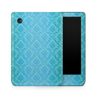 Carbon Fiber E-Reader Skin Compatible with Kobo Clara Colour (2024) - Blue Vintage - Premium 3M Vinyl Protective Wrap Decal Cover - Easy to Apply | Crafted in The USA by MightySkins