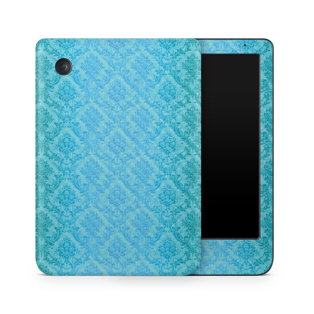 Carbon Fiber E-Reader Skin Compatible with Kobo Clara Colour (2024) - Blue Vintage - Premium 3M Vinyl Protective Wrap Decal Cover - Easy to Apply | Crafted in The USA by MightySkins