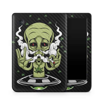 Carbon Fiber E-Reader Skin Compatible with Kobo Clara Colour (2024) - Come in Peace - Premium 3M Vinyl Protective Wrap Decal Cover - Easy to Apply | Crafted in The USA by MightySkins