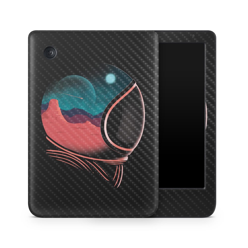 Carbon Fiber E-Reader Skin Compatible with Kobo Clara Colour (2024) - Space Adventure - Premium 3M Vinyl Protective Wrap Decal Cover - Easy to Apply | Crafted in The USA by MightySkins
