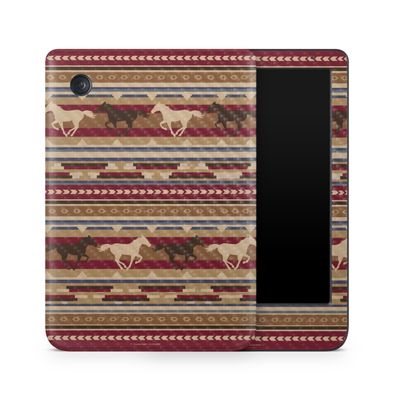 Carbon Fiber E-Reader Skin Compatible with Kobo Clara Colour (2024) - Western Horses - Premium 3M Vinyl Protective Wrap Decal Cover - Easy to Apply | Crafted in The USA by MightySkins