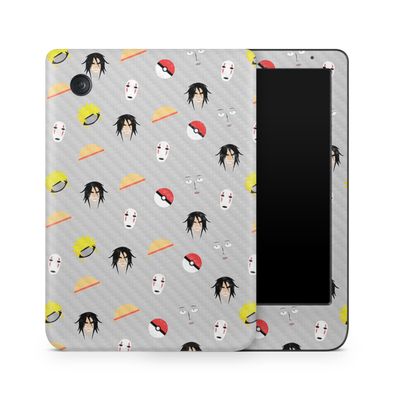 Carbon Fiber E-Reader Skin Compatible with Kobo Clara Colour (2024) - Anime Fan - Premium 3M Vinyl Protective Wrap Decal Cover - Easy to Apply | Crafted in The USA by MightySkins