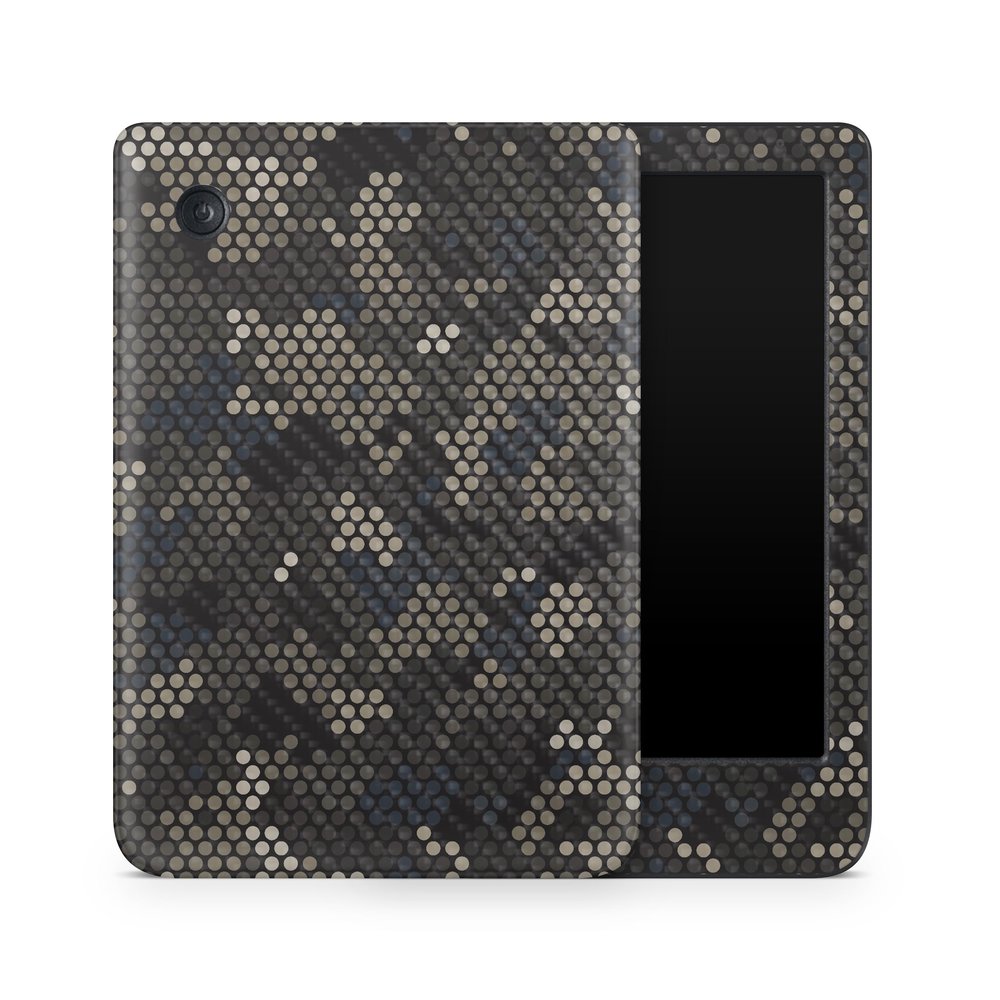 Carbon Fiber E-Reader Skin Compatible with Kobo Clara Colour (2024) - Camo Dots - Premium 3M Vinyl Protective Wrap Decal Cover - Easy to Apply | Crafted in The USA by MightySkins