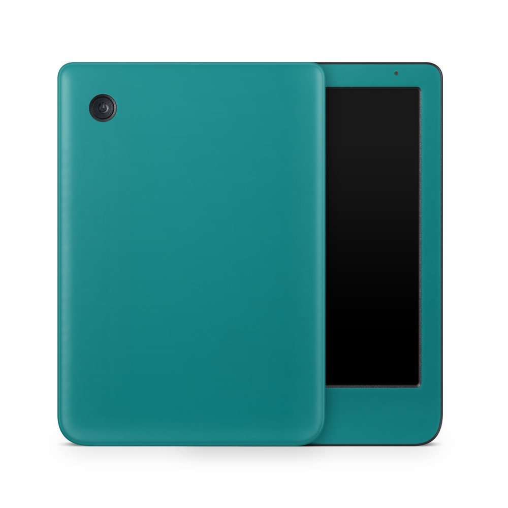 E-Reader Skin Compatible with Kobo Clara Colour (2024) - Solid Teal - Premium 3M Vinyl Protective Wrap Decal Cover - Easy to Apply | Crafted in The USA by MightySkins