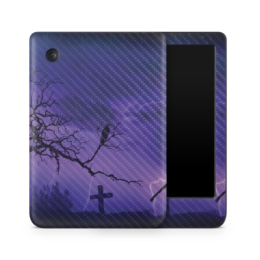 Carbon Fiber E-Reader Skin Compatible with Kobo Clara Colour (2024) - Mystic Reaper - Premium 3M Vinyl Protective Wrap Decal Cover - Easy to Apply | Crafted in The USA by MightySkins