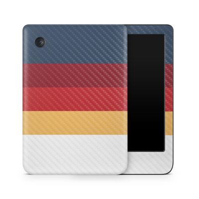Carbon Fiber E-Reader Skin Compatible with Kobo Clara Colour (2024) - Vintage Lines - Premium 3M Vinyl Protective Wrap Decal Cover - Easy to Apply | Crafted in The USA by MightySkins