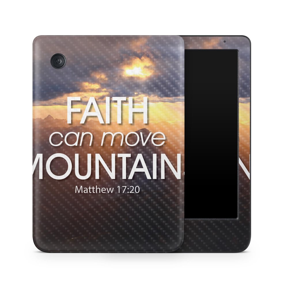 Carbon Fiber E-Reader Skin Compatible with Kobo Clara Colour (2024) - Move Mountains - Premium 3M Vinyl Protective Wrap Decal Cover - Easy to Apply | Crafted in The USA by MightySkins