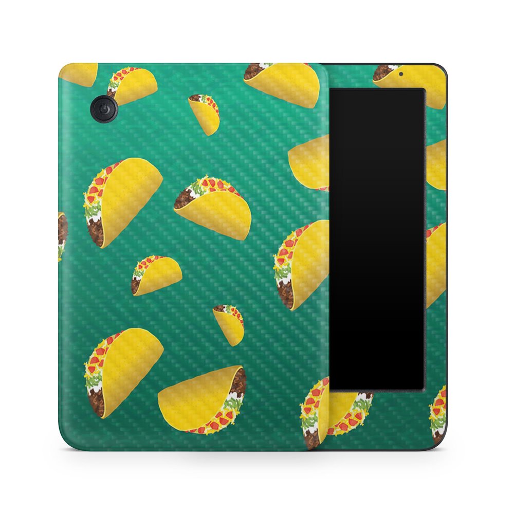 Carbon Fiber E-Reader Skin Compatible with Kobo Clara Colour (2024) - Tacos - Premium 3M Vinyl Protective Wrap Decal Cover - Easy to Apply | Crafted in The USA by MightySkins