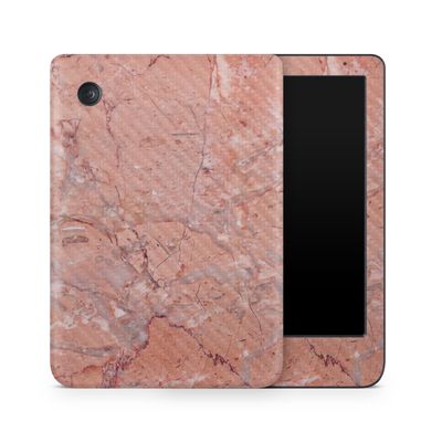 Carbon Fiber E-Reader Skin Compatible with Kobo Clara Colour (2024) - Pink Marble - Premium 3M Vinyl Protective Wrap Decal Cover - Easy to Apply | Crafted in The USA by MightySkins