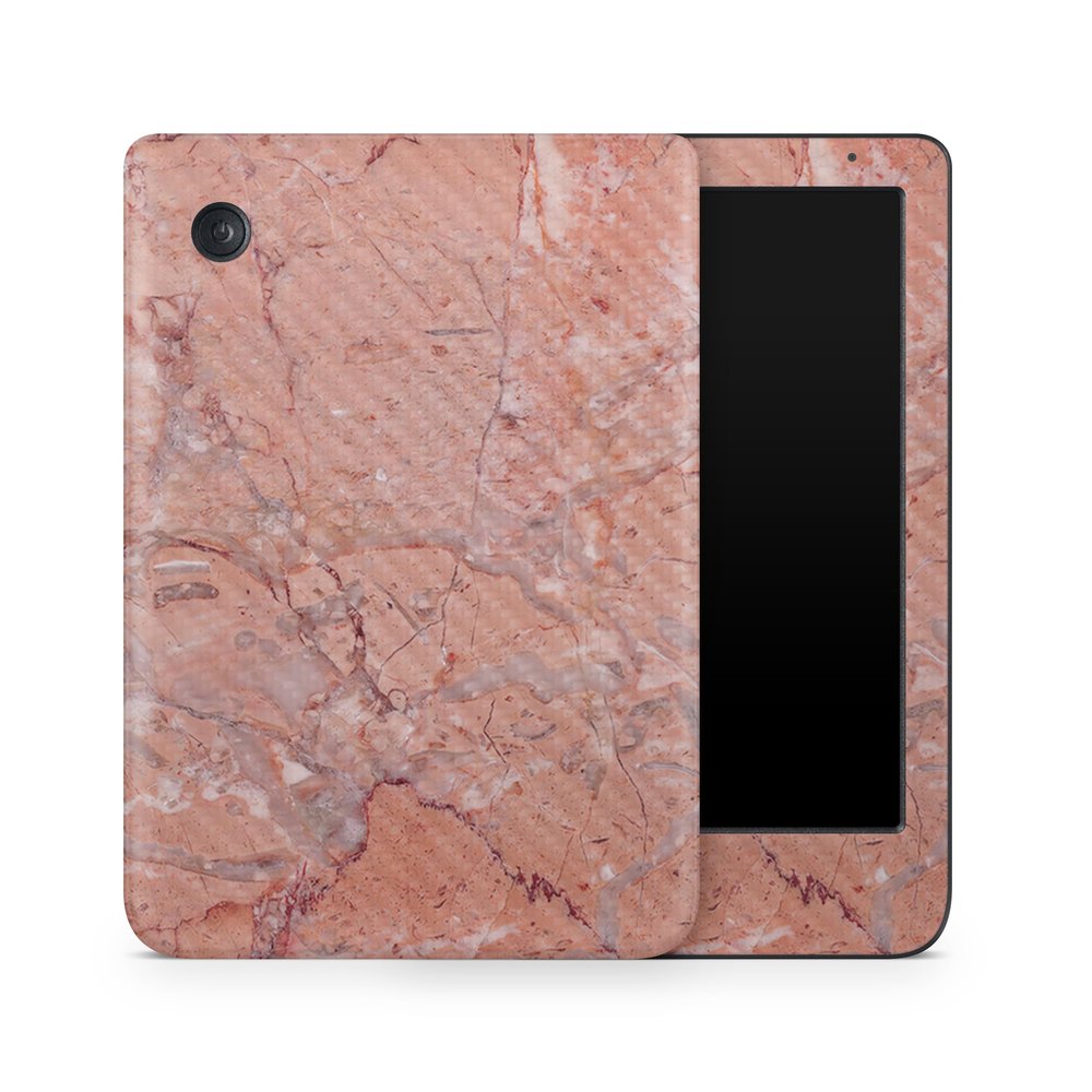 Carbon Fiber E-Reader Skin Compatible with Kobo Clara Colour (2024) - Pink Marble - Premium 3M Vinyl Protective Wrap Decal Cover - Easy to Apply | Crafted in The USA by MightySkins