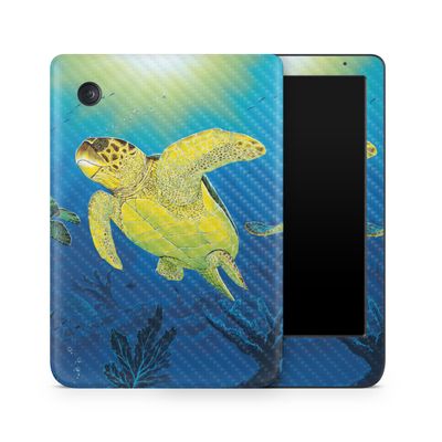 Carbon Fiber E-Reader Skin Compatible with Kobo Clara Colour (2024) - Turtle Dreams - Premium 3M Vinyl Protective Wrap Decal Cover - Easy to Apply | Crafted in The USA by MightySkins