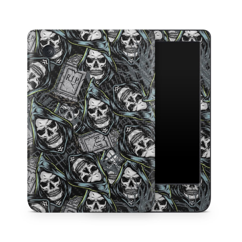 Carbon Fiber E-Reader Skin Compatible with Kobo Clara Colour (2024) - Wall of Death - Premium 3M Vinyl Protective Wrap Decal Cover - Easy to Apply | Crafted in The USA by MightySkins