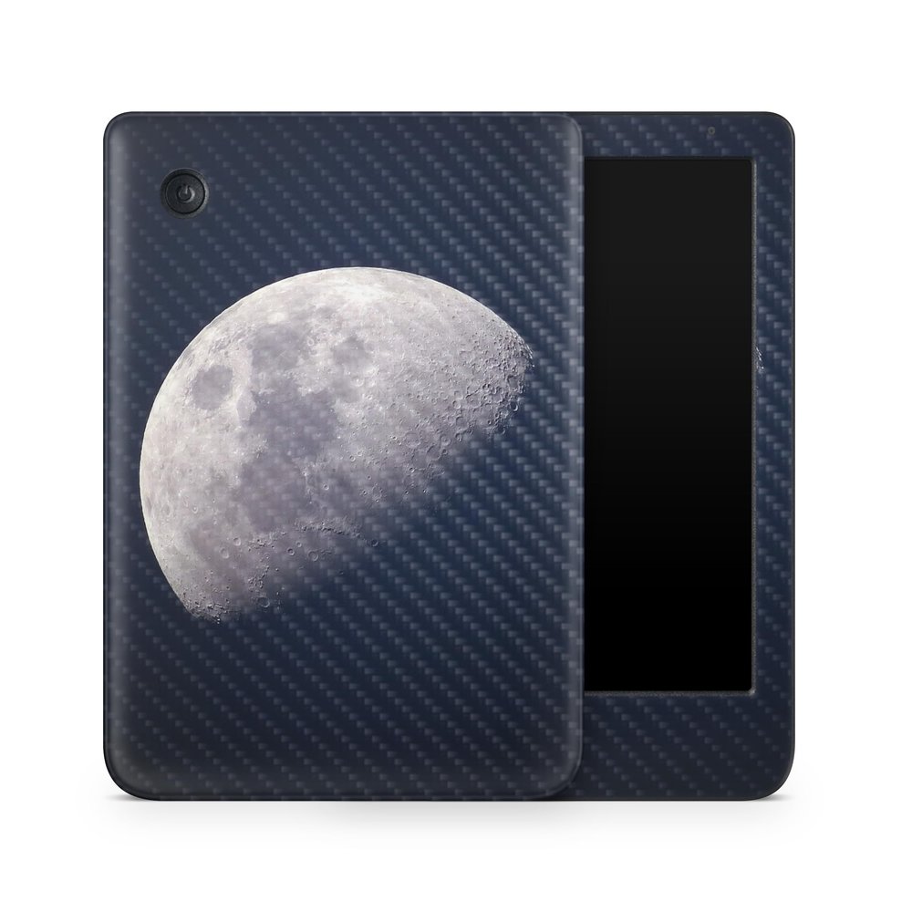 Carbon Fiber E-Reader Skin Compatible with Kobo Clara Colour (2024) - Moon - Premium 3M Vinyl Protective Wrap Decal Cover - Easy to Apply | Crafted in The USA by MightySkins
