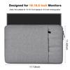 Portable Monitor Sleeve 18.5 inch, Padded Shockproof Carrying Case Compatible with Most 18.5-in Portable Display Monitors, Water-Resistant Monitor Bag Cover with Accessory Pocket Bag -Gray view 2