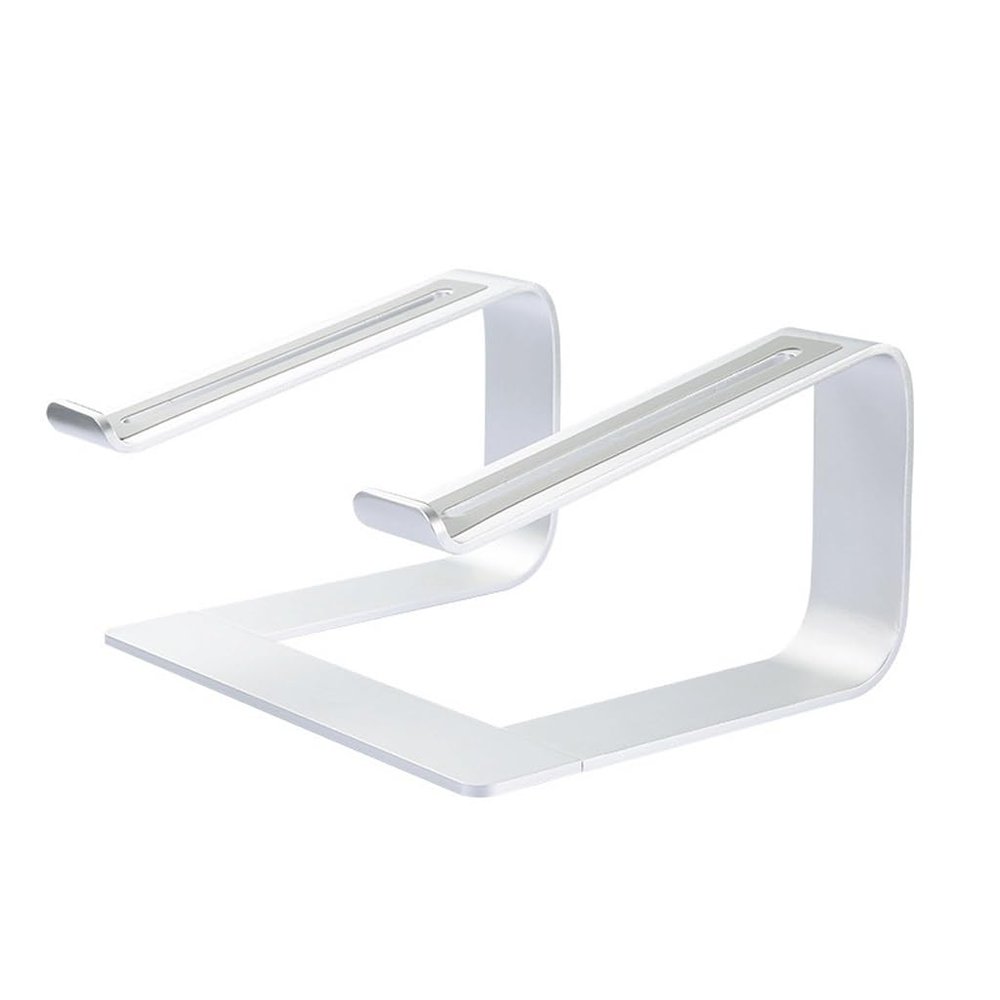 MAKEJ Laptop Stand, Aluminum Alloy Desktop Stand Detachable Heat Dissipation Adjustable Computer Stand(White-Fruit peach5)