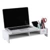 PZLVAME Computer Monitor Riser, Desktop Monitor Stand Desk Organiser DIY Stand Storage Space with Pockets Storage Cases for Home Office, White (48.1  20  10cm) view 1