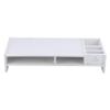 PZLVAME Computer Monitor Riser, Desktop Monitor Stand Desk Organiser DIY Stand Storage Space with Pockets Storage Cases for Home Office, White (48.1  20  10cm) view 2