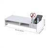 PZLVAME Computer Monitor Riser, Desktop Monitor Stand Desk Organiser DIY Stand Storage Space with Pockets Storage Cases for Home Office, White (48.1  20  10cm) view 3