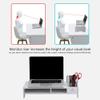 PZLVAME Computer Monitor Riser, Desktop Monitor Stand Desk Organiser DIY Stand Storage Space with Pockets Storage Cases for Home Office, White (48.1  20  10cm) view 4