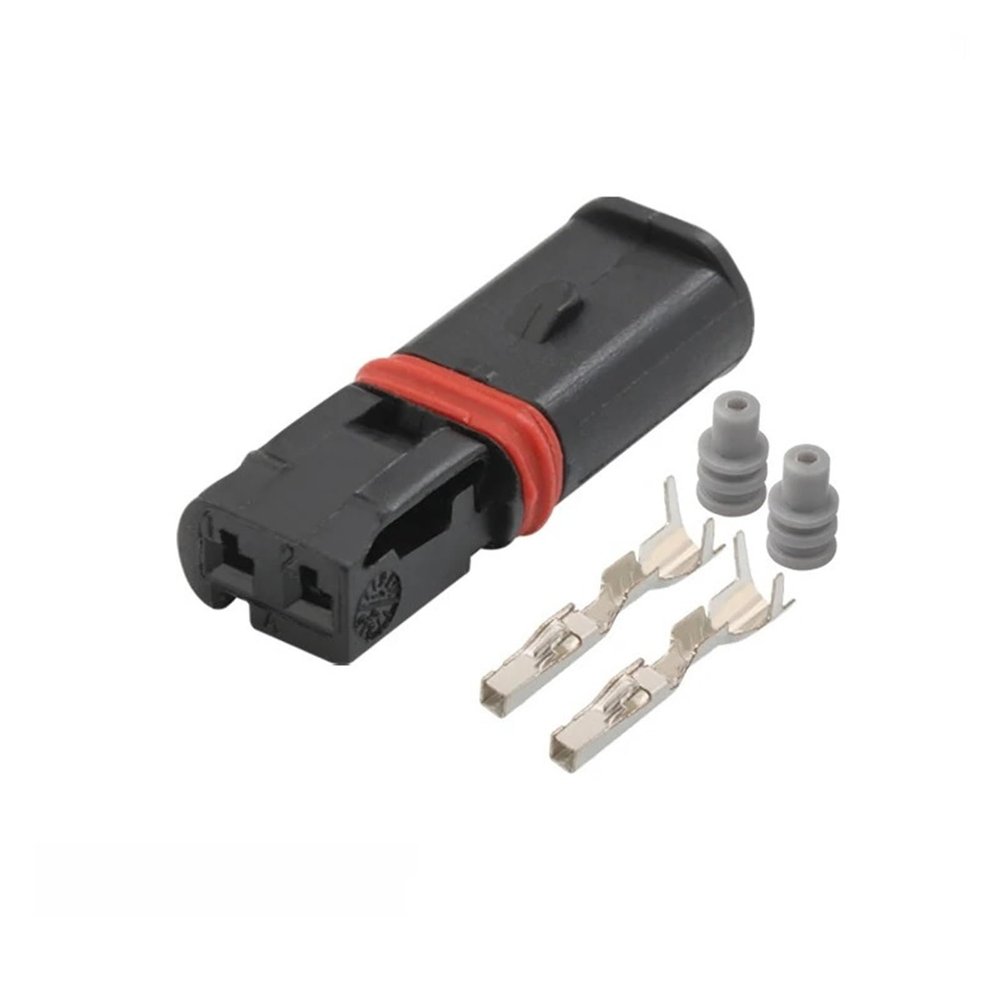 1/5/10Sets 2Pin Automotive Turn Signal Light P1ug S1000R Door Handle Cable Connector Waterprof Socket DJ7027-1-21(1 Sets)