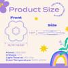 TRUWELLA LED Ceiling Light Fixture 15.7in Dimmable Flower Shape Wooden Nursery Light with Remote for Kids Room, Bedroom, Living Room view 3