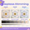 TRUWELLA LED Ceiling Light Fixture 15.7in Dimmable Flower Shape Wooden Nursery Light with Remote for Kids Room, Bedroom, Living Room view 4