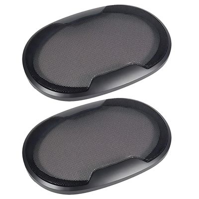 1Pair 6x9inch Speaker Grill Mesh, Auto Woofer Circle Grille Guard Protector Cover Audio Subwoofer Speaker Grille