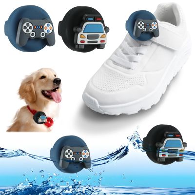 2 Pack Tracker Holder for Kids Shoelaces,Hidden Wear Resistant Silicone Air Tags Case Cover for Children Shoes Shoestring Accessories for Toddler Child Pet (car+Handle)