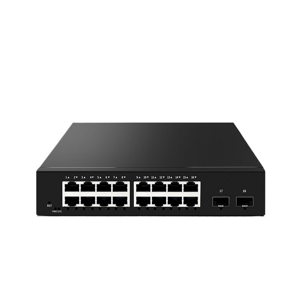 BAISULI Business Ethernet switches 16 Port Gigabit Managed Switch 1000Mbps Ethernet Network Switcher with 1G SFP Port Web Management/802.1Q/VLAN/QOS