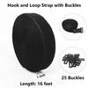 Heavy Duty Hook and Loop Straps - 16' Long, 25 Buckles, Cut to Length, Reusable Cord Straps for Storage and Organization view 2