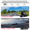 CruGEos Dash Cam Front and Rear, 4K+1080P dashcam Front and Rear Camera, Dash Camera for Cars, with Night Vision, Free 64GB Card, G-Sensor, Built-in Wi-Fi GPS,Loop Recording,24H Parking Monitor view 2