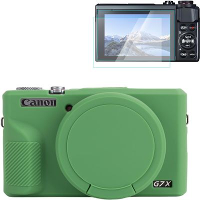 Rieibi Silicone Case for Canon G7X Mark III Case, G7X Mark III Accessories with 2 pcs sreen Protectors,Detachable Lens Cover for Canon G7X Mark III Cover
