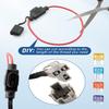 12 Volt Power Adapter Wiring Harness Switch Connector Plug with Fuse Fit for Chrysler Dodge Ram 2001-2022 Power Outlet to Add Backup Camera CB Radio Radar Detectors Portable GPS view 3