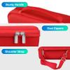 BOVKE Carrying Case for Beats Pill - Portable Bluetooth Speaker, New Beats Pill Wireless Speaker Travel Holder Bag with Extra Mesh Pocket for Charging Cables, Accessories, Red+Red view 4