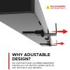 hokojix Adjustable Wall Mount Bracket Set for Soundbar Space Saving L Shaped Sliding Soundbar Mount Maximize Your Room Potential view 2