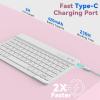 TQQ for iPad Pro 11-inch Case with Keyboard (M5 2025 / M4 2024), iPad Pro 11" (5th Generation) Keyboard Case - Magnetic Wireless Detachable Keyboard Cover with Pencil Holder (Pink) view 4