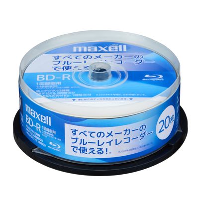(Amazon.co.jp Limited) Maxell BD-R Recording BD-R Pack of 20 BRV25EG.20SPZ, Single Recording Type, 25 GB (One Layer on One Side), Terrestrial Digital 180 Minutes/BS Digital 130 Minutes/4K BS, CS90