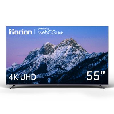 HORION 55 inch Smart TV, 4K UHD LED TV with WebOS 22, Ultra Slim Television with Mega Contrast, HDR10, Dolby Audio - Streaming Live, Bluetooth, Hdmi, WiFi ((P6D Series, 2025)