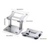 Adjustable Aluminum Alloy up to 17 inch Laptop Portable Folding Cooling Stand(Gray) view 2