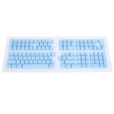 132 Keys French Mechanical Keyboard Keycaps, with Light Transmitting Keycaps for Backlit Keyboards, ABS Material, Suitable for 61 64 68 84 87 96 98 100 104 108 Keyboards (Blue)