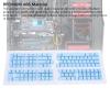 132 Keys French Mechanical Keyboard Keycaps, with Light Transmitting Keycaps for Backlit Keyboards, ABS Material, Suitable for 61 64 68 84 87 96 98 100 104 108 Keyboards (Blue) view 4
