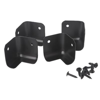 hokojix 4PCS Corners Plastic Right Angle Rounded Protector Guitar Amplifier Stage Cabinets Accessories Replacement Black