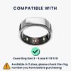 kwmobile 3X Smart Ring Protective Cover Compatible with Oura Ring Gen 3 - S Size 6 7 8 9 10 Case - Silicone Ring Protector - Black/Dusty Pink/Transparent view 2