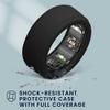 kwmobile 3X Smart Ring Protective Cover Compatible with Oura Ring Gen 3 - S Size 6 7 8 9 10 Case - Silicone Ring Protector - Black/Dusty Pink/Transparent view 3