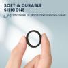 kwmobile 3X Smart Ring Protective Cover Compatible with Oura Ring Gen 3 - S Size 6 7 8 9 10 Case - Silicone Ring Protector - Black/Dusty Pink/Transparent view 4