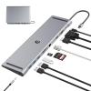 Docking Station,10 in 1 Docking Station Dual Monitor with 4k HDMI, Vga, 3xusb 3.0, Pd 100w, Ethernet, SD/TF Slots, Audio/Mic, USB Adapter for Laptop view 1