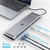 Docking Station,10 in 1 Docking Station Dual Monitor with 4k HDMI, Vga, 3xusb 3.0, Pd 100w, Ethernet, SD/TF Slots, Audio/Mic, USB Adapter for Laptop view 4