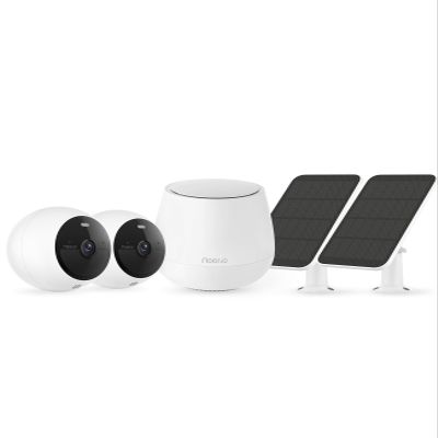 Noorio Home Security Camera System with Smart Hub and Solar Panel, B200 x 2, A201 x 1, Hub x 1