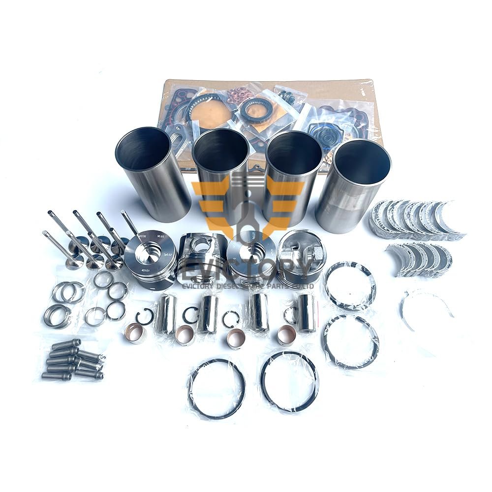 for DEUTZ BF4L1011 Rebuild Overhaul kit Pitson + Ring + crankshaft conrod Bearing + Cylinder Liner Set + Complete Gasket kit + 8 valves + Guides + Seats